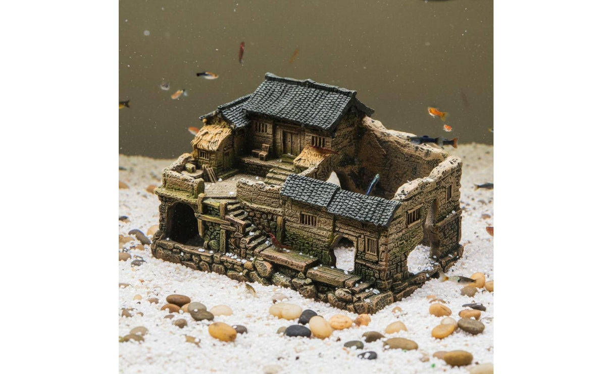 Underwater Landscape House Realistic Features Aquatic Habitat Decoration Aquatic Landscape Decor Easy to Clean Pet Enclosure