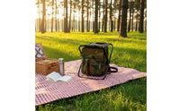 Backpack Chiller Stool Foldable Design Backpack Chiller Chair Versatile Multifunctional Insulated Fishing Stool for Campers, Anglers, Picnics, Beach