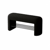Modern Minimalist design Sherpa-Covered Shoe Bench Soft Padded Seat Home Storage 2-in-1 Design Household Furniture Sturdy for Families, Apartment Dwellers, Homeowners, Entryway, Living Room, Bedroom, Hallway