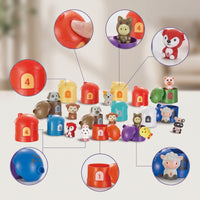 20 Pieces Educational Animal Matching Toy Colorful Number Matching Toy Learning Interactive for Toddlers, Playroom, Preschool
