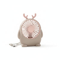 Circular Grille Small Tabletop Fan Stable Base Home Gadget for Desktop