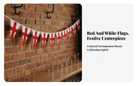 Adjustable Length English Patriotic String Flags Easy to Hang British Flag Bunting Vibrant Colors for Sports Fans, Pub Owners, Pubs, Gardens