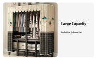 No Assembly Required Open Wardrobe with Shelves independentstanding Clothing Rack with Shelves independent Standing Bedroom Furniture Easy to Assemble for Apartment Dwellers, Renters, Students, Cloakroom, Small Spaces, Dorm Room, Entryway