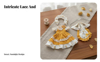 1/6 Scale Doll Outfit Aesthetic Doll Dress Set Includes Headwear for Hobbyists