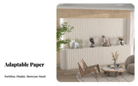 Foldable Accordion Paper Divider Multi-Functional Folding Screen Flexible Shape Room Partition Easy to Assemble for Event Planners, Home Office Workers, cosmetic studio, showcase, Studio Apartment, Retail outsidelet
