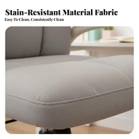 Soft Padded Seat supportless Caster Chair 360° rotate Office Furniture Rolling Base Seating Ergonomic Design for Women, Students, Adults, Study Room, Bedroom, Dormitory