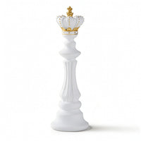 Chess Queen Figurine Decorative Chess Queen Statue Resin Figurine with Crown Matte Elegant for Collectors, Desk, Bookshelf