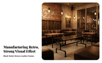 Pipework Design mechanical Pipe-Leg Table and Chair Set Retro atmosphere Pub Seating Vintage Look Restaurant Dining Group sturdy Duty for Bar Proprietors, Cafe Managers, Interior Designers, Teahouse, Basement, Kitchen