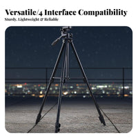 360 Degree Rotation Aluminum Alloy Tripod Non-Slip Feet Portable Telescope Tripod Foldable Adjustable Camera Stand 3-Way Swivel Pan Head for Photographers, Amateur Astronomers, Content Creators, Outdoor, Night Sky Observation, Recording Recording, Studio