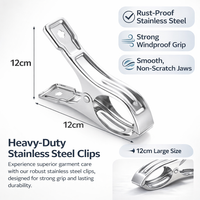 Stainless Steel Clothes Clips Heavy Duty Windproof Spring Loaded Laundry Clips, Clips for Clothing Dry Rack, Dryer Clip for General Household Use