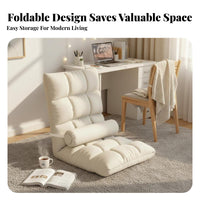 Reclining Floor Lounger Thick Cushioning Adjustable Backrest Lounger for Bedroom