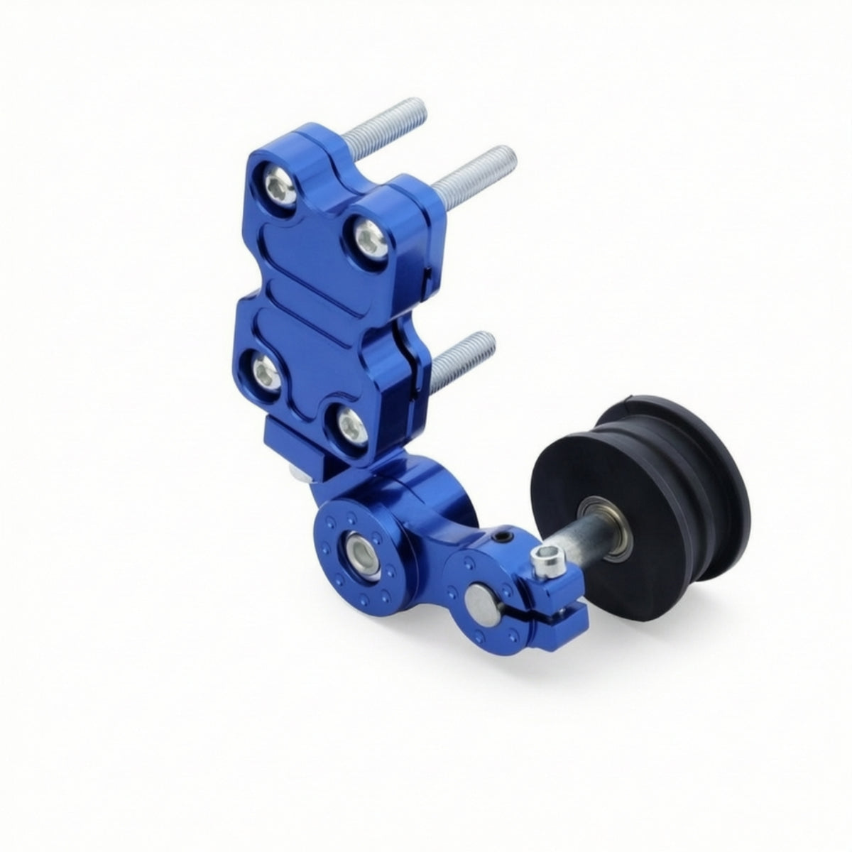 Replacement Motorcycle Chain Adjuster Easy to Adjust Chain Adjuster with Roller Wheel Anodized Hardware Machined for Mechanics