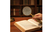 Enlarging Glass with Feather Handle Vintage-Themed Easy to Use Handheld Enlarging Glass for Collectors, Readers