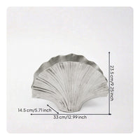 Ginkgo Foliage Vase Modern Aluminum Vase Decorative for Decorators, Entryway