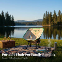 Lightweight Collapsible Moon Chair Compact Camping Seat Easy Setup Portable Seating Long-Lasting for Families, Outdoor Enthusiasts, Picnic, Travel, Hiking, Fishing