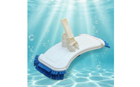 Blue Bristles Brush-Lined Pool Vacuum Head Thickened Plastic Pool Vacuum Head with Side Brushes