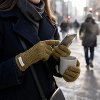 Women's Australian 100% Wool Blend Fingerless Touchscreen Gloves