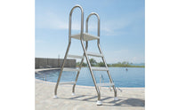Above Ground Pool Ladder Stainless Steel Pool Ladder with Deck Anti-Slip for Families, Backyard Pools