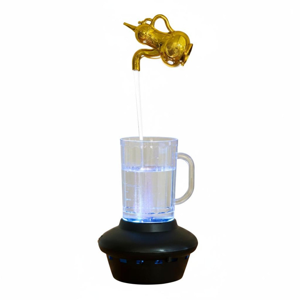 Floating Faucet Fountain Enchanting Tap Water Feature Levitating Spout Light for Desk, Office