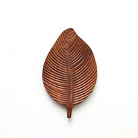 Carved Wooden Tea Tray Decorative Leaf Shaped Tray Natural Wooden Plate Small
