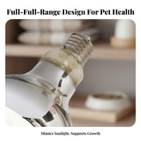 Pet Sun Lamp Promotes D3 Synthesis Pet Heat Lamp Simulates Sunlight UVA UVB Basking Light for Cats, Dogs