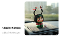 Cartoon Car Roof Doll Playful Look Car Trunk Decoration Figure Easy to Install Vehicle Accessory for Anime Fans, Young Adults, Dashboard
