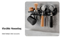 Espresso Portafilter Wall Rack Keeps Countertop Tidy Wall Mounted Portafilter Rack Espresso Accessories Holder Sturdy and Stable