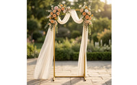 Freestanding Rectangular Backdrop Frame Cylindrical Metal Arch Stand Geometric Photography Backdrop Stand Stable for Stages
