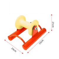 Straight-Run Cable Pulley Anti-Friction Cable Guide with Frame Low Power Level Hardware for Wire Laying, Job Sites