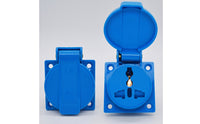 Waterproof Socket with Cover IP44 Universal Socket Outlet with Cover Outdoor Splash-Resistant for Electricians, Garden