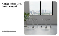 Long-Lasting Stackable Round Seat Space-Saving Stool Sturdy Construction Household Furniture Easy to Clean for Workers, Families, Workshop, Dining Room, Kitchen, Hotel