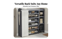 Dust-Proof Multi-Tier Shoe Rack Space-Saving Dustproof Shoe Cabinet Large Capacity Home Furniture Long-Lasting for Apartment Dwellers, Homeowners, Entryway, Dormitory, Hallway, Corridor
