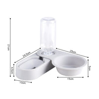 Spill-Proof 2-in-1 Pet Feeder Waterer Large Capacity Weight-Activated Feeder and Waterer Set Easy to Clean Anti-Tip Pet Food Water Set Detachable Design for Rabbits, Guinea Pigs, Chinchillas, Enclosure