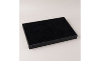 Velvet Jewelry Display Tray Rectangular Band Tray with Slots Soft Cushion Lightweight for Vanity