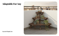 Space-Saving 3-Tier Ladder Planter Freestanding Multi-Tier Ladder Shelf Multifunctional Plant Stand Sturdy Construction for Gardeners, Homeowners, Apartment Dwellers, Corner, Balcony, Patio, Living Room
