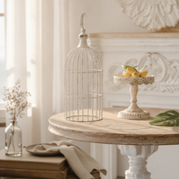 Decorative Tray with Pedestal Vintage Lace-Edge Pedestal Stand Antique-Style for Photography Styling