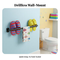Adhesive Slipper Hanger Nail Installation Adhesive Slipper Holder No Required Household Storage for Renters, Washroom, Entryway, Bedroom