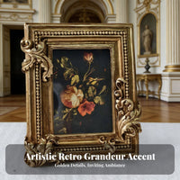 3D Relief Details Ornate Gold Photo Frame Vintage Gold Picture Frame
