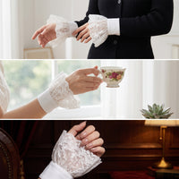 Lace Sleeve Cuffs Flared Lace Wrist Cuffs Delicate Apparel for Women