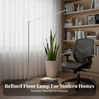 Energy Saving LED Floor Lamp Stepless Dimming Dimmable Standing Lamp Stable Base Modern Task Floor Light Slim Profile for Students, Readers, Professionals, Study Room, Bedroom, Bedside, Office