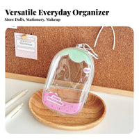 Dustproof PVC Doll Display Bag Multi-Functional Clear Doll Display Bag Portable Design for Collectors, Kids, On The Go, Backpack Decoration