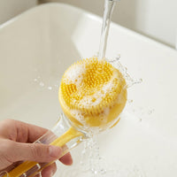 Cat Brush and Dog Brush for Shedding, Long Handle Silicone Pet Brush for a Gentle Bath, Soft Silicone Washing Tool for a Deep Bath, 1 Pack