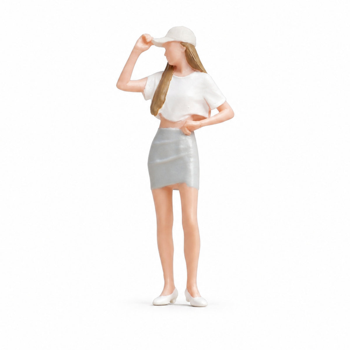 1/64 Standing Female Figure Collectible Standing Miniature Compact Mini Statue for Dioramas