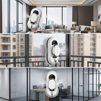 Smart Window Cleaning Robot Slim Robotic Window Cleaner Compact Glass Cleaning Robot Intelligent for Homeowners, High Glass Panes, Mirrors