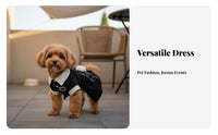 Short Sleeve Pet Clothes Breathable Chic Canine Attire Dress Trendy Design Small Dog Apparel for Cat Owners, Summer Outings, Outdoor Walks