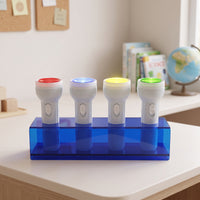 4 Pieces Flashlight with Color Portable Handheld Torch for Kids, Classroom, Kindergarten
