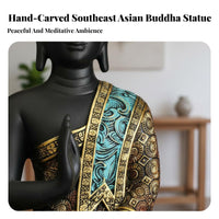 Southeast Asian Buddha Figurine Southeast Asian Design Buddha Statue Handcrafted Meditative Decor Statue for Buddhists, Spiritual Seekers