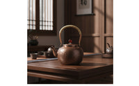 Copper Teapot with Strainer Compact Hammered Copper Tea Kettle Practical Cookware for Home Kitchen