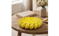 Bowl with Lemon Rim Shallow Fruit Bowl Tableware Versatile Cute for Dining Table, Living Room
