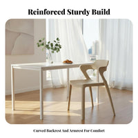 Space-Saving Stackable Armchair Long-Lasting Construction Dining Chair Heavy-Duty Seating Furniture Single-Piece Molding for Event Planners, Business Owners, Restaurant, Reception Area, Kitchen, Waiting Room
